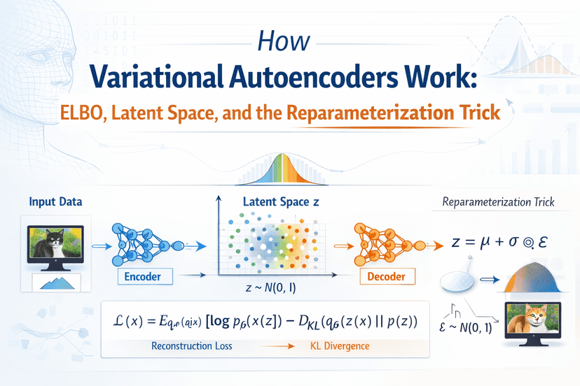 How Variational Autoencoders (VAE) Work: ELBO, Latent Space, and the Reparameterization Trick