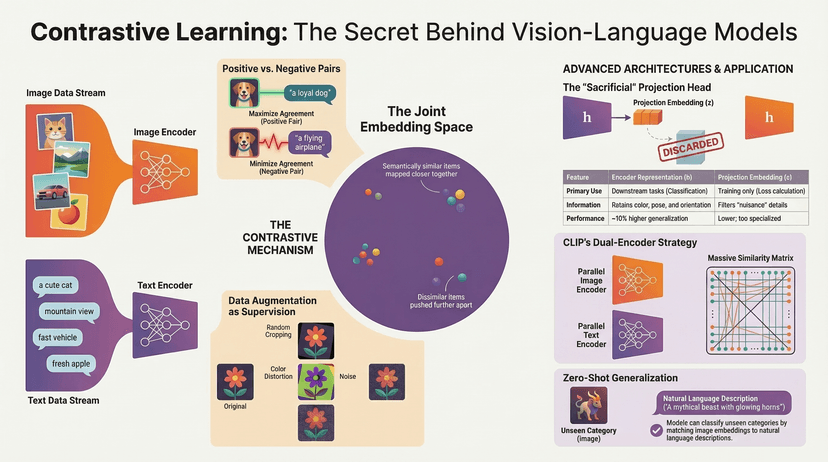 Contrastive learning for Vision Language Models